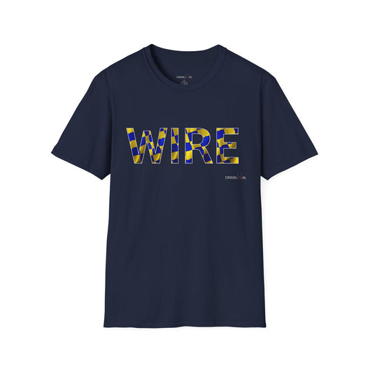 'WIRE' Flag T-Shirt - Warrington Wolves (Black, White, Navy)