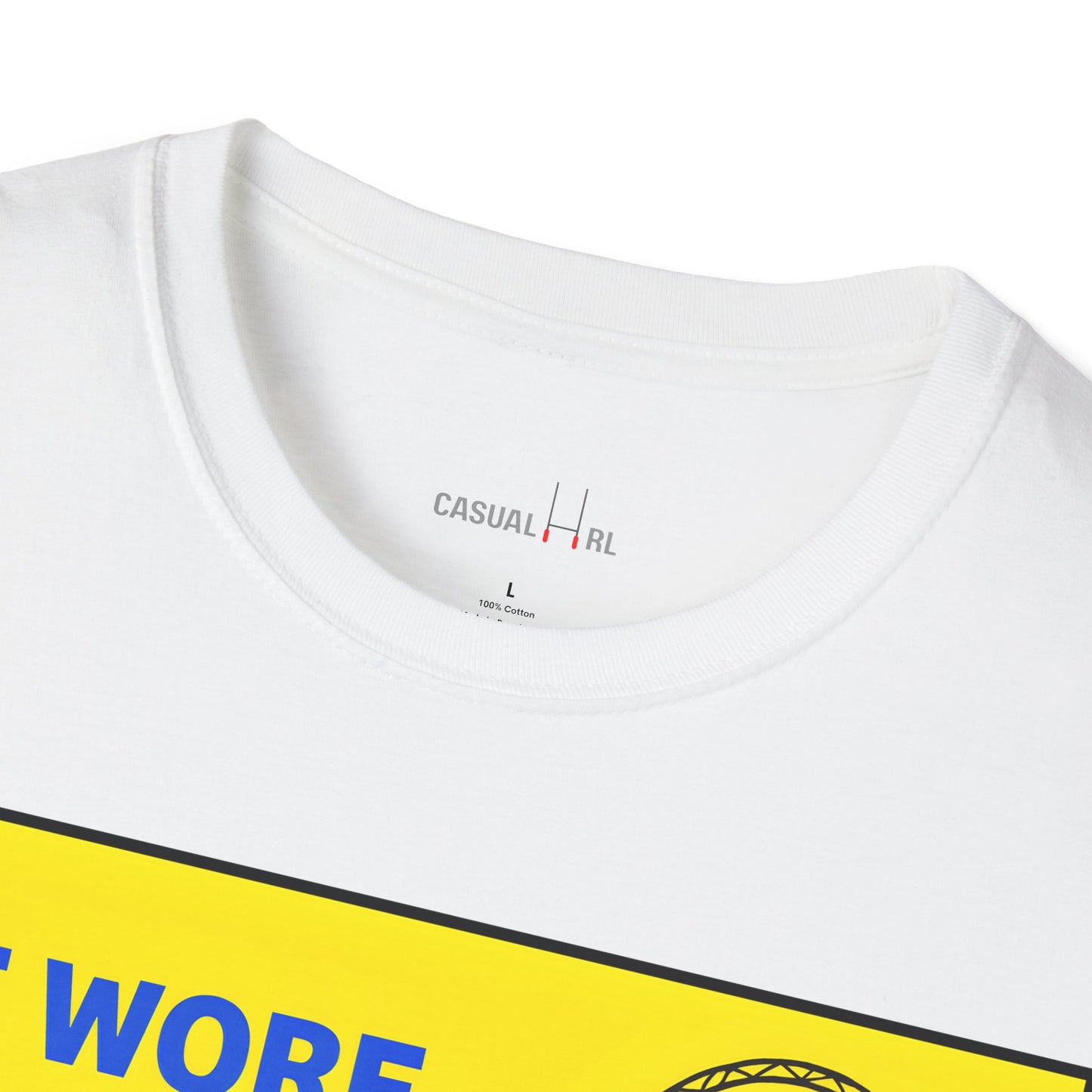 'She Wore a Yellow Ribbon' Wembley Edition T-Shirt, Warrington Wolves - Blue on Yellow, (Navy, White)