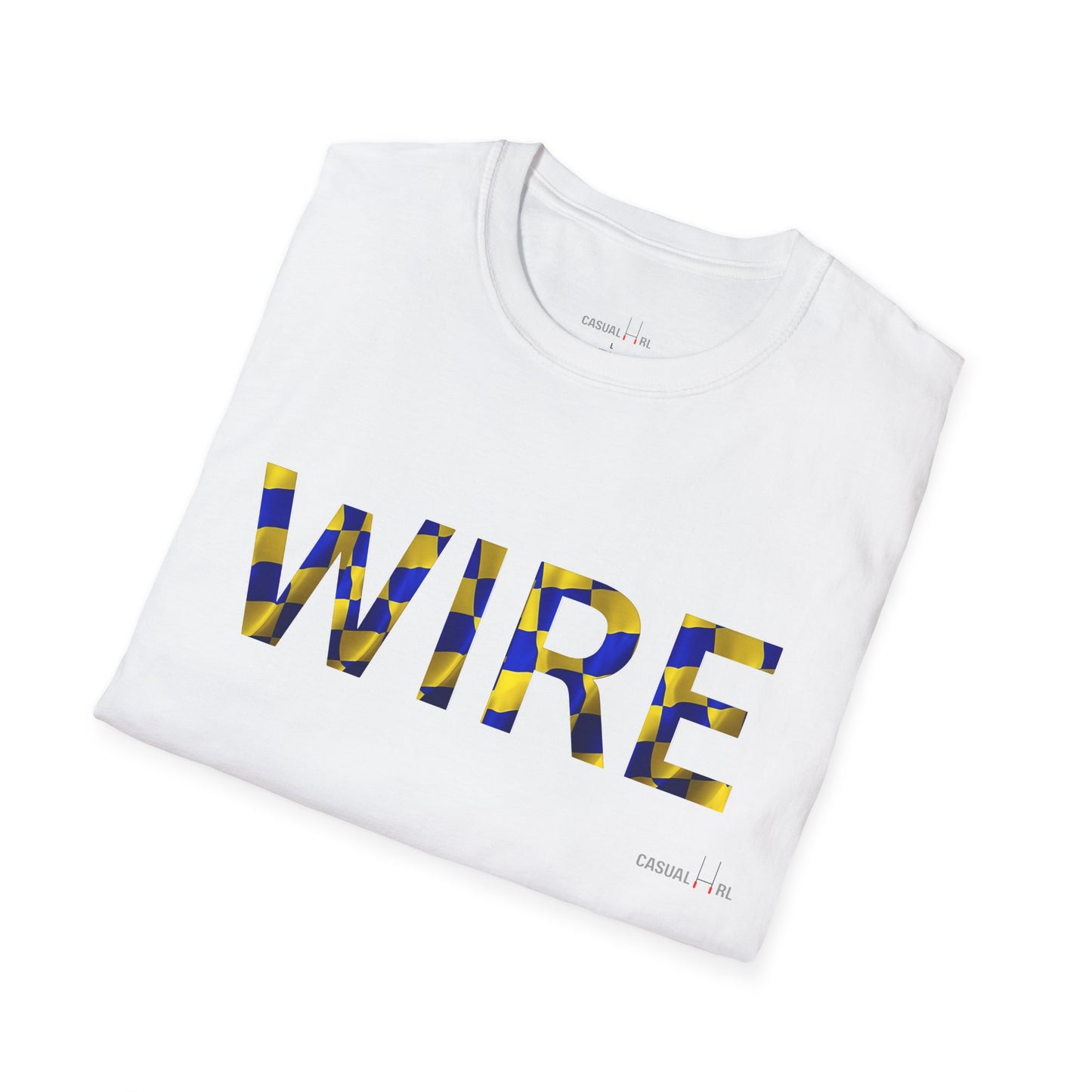 'WIRE' Flag T-Shirt - Warrington Wolves (Black, White, Navy)