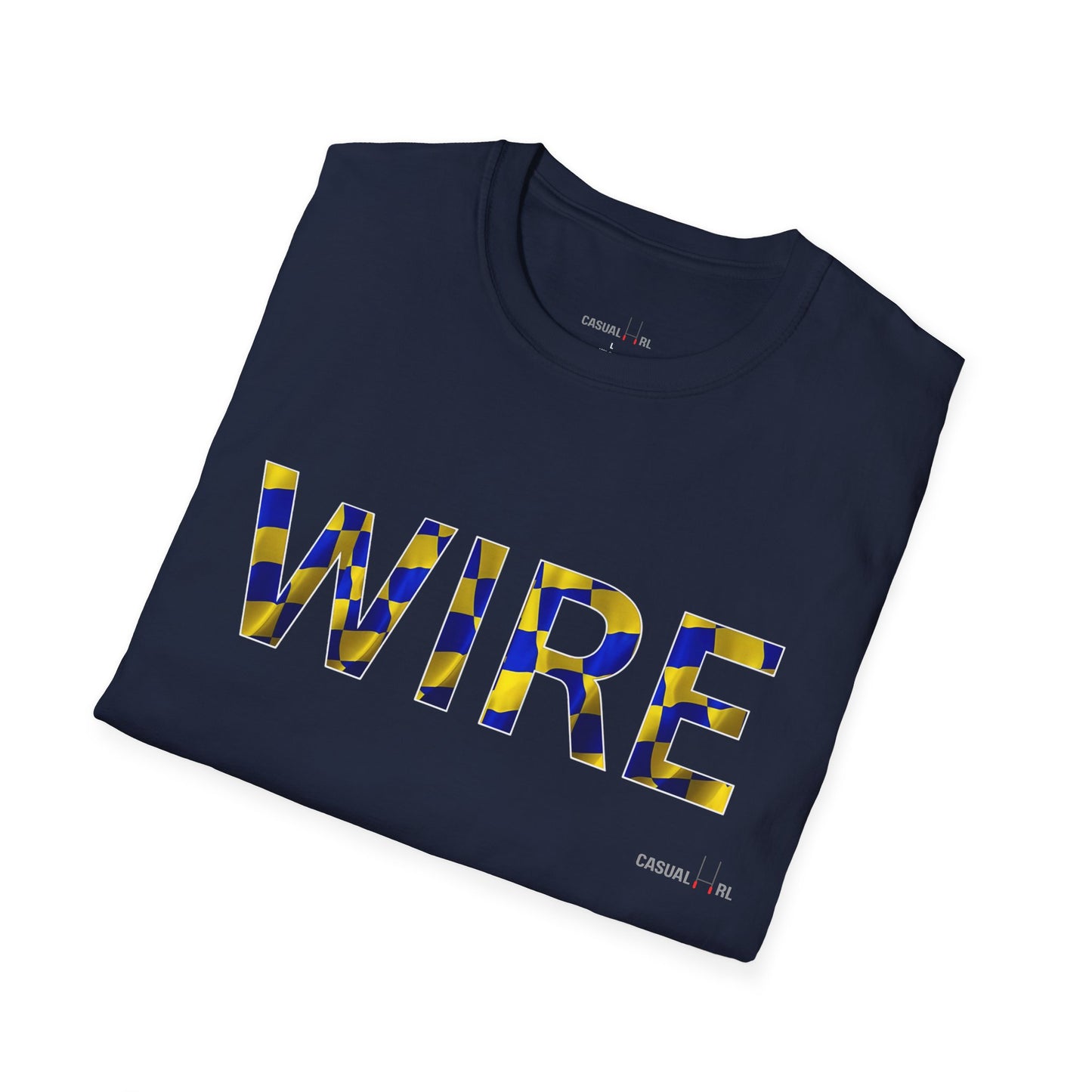 'WIRE' Flag T-Shirt - Warrington Wolves (Black, White, Navy)
