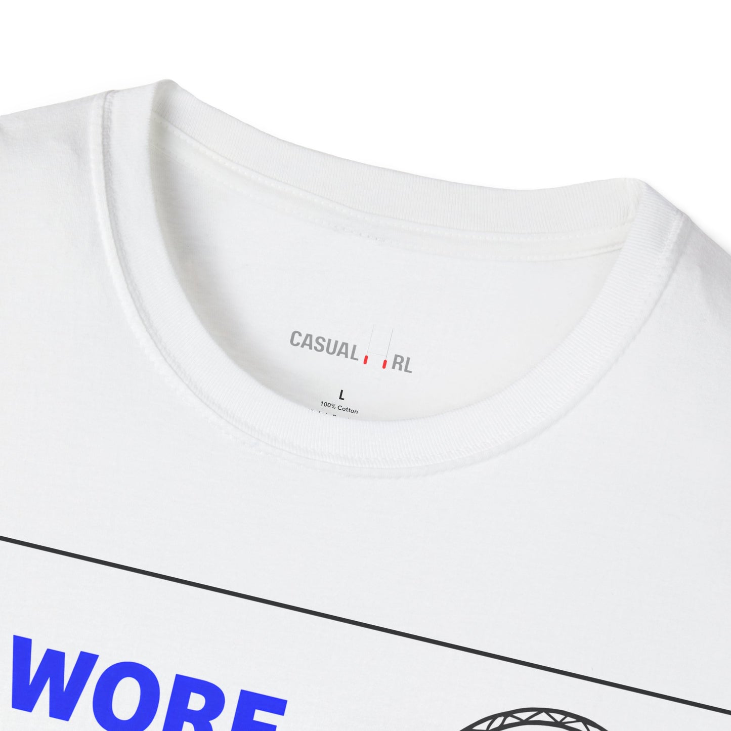 'She Wore a Yellow Ribbon' Wembley Edition T-Shirt, Warrington Wolves, White Background (White & Navy)