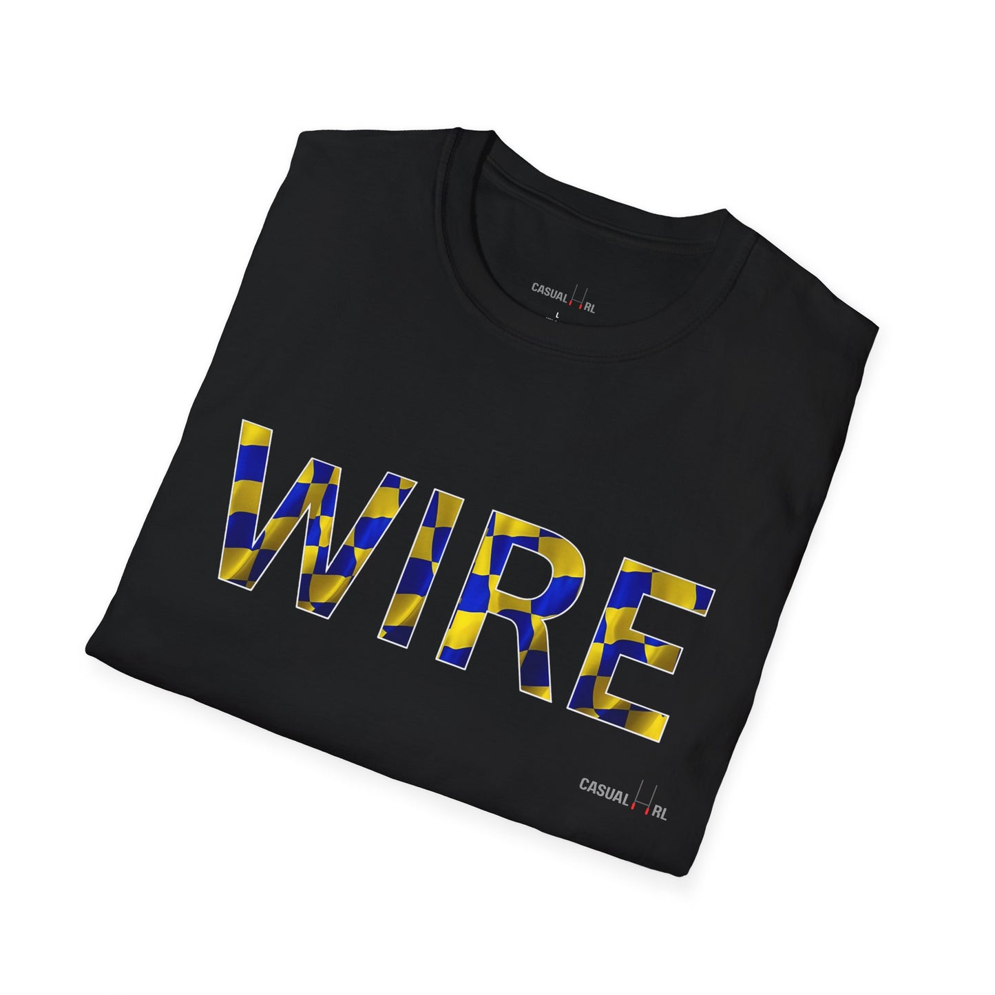 'WIRE' Flag T-Shirt - Warrington Wolves (Black, White, Navy)