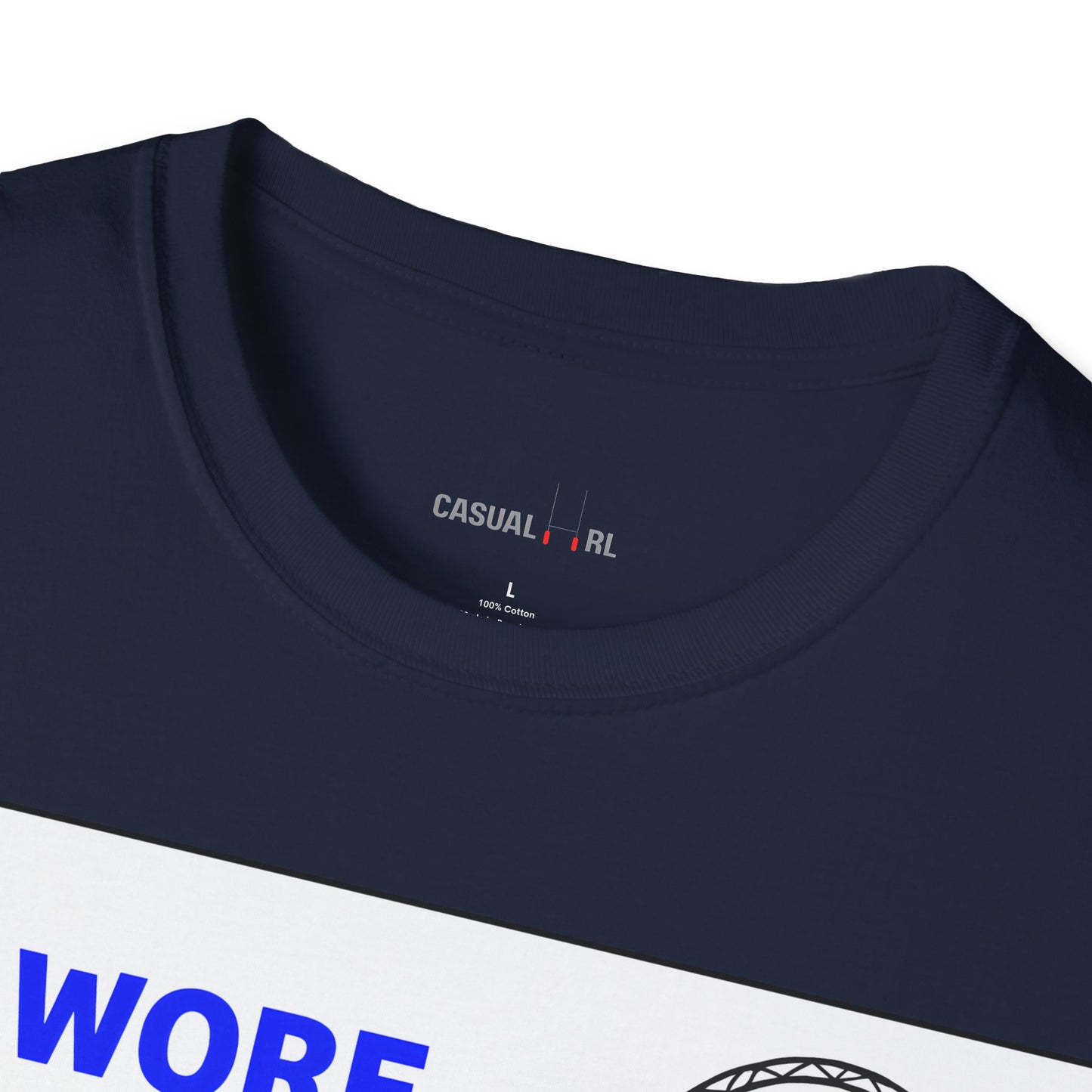 'She Wore a Yellow Ribbon' Wembley Edition T-Shirt, Warrington Wolves, White Background (White & Navy)
